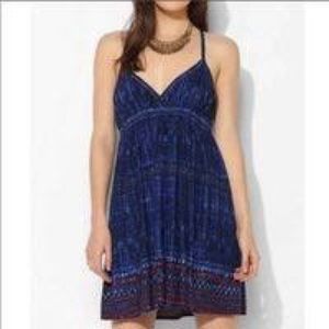 Blue Urban Outfitters Criss Cross Tank Dress